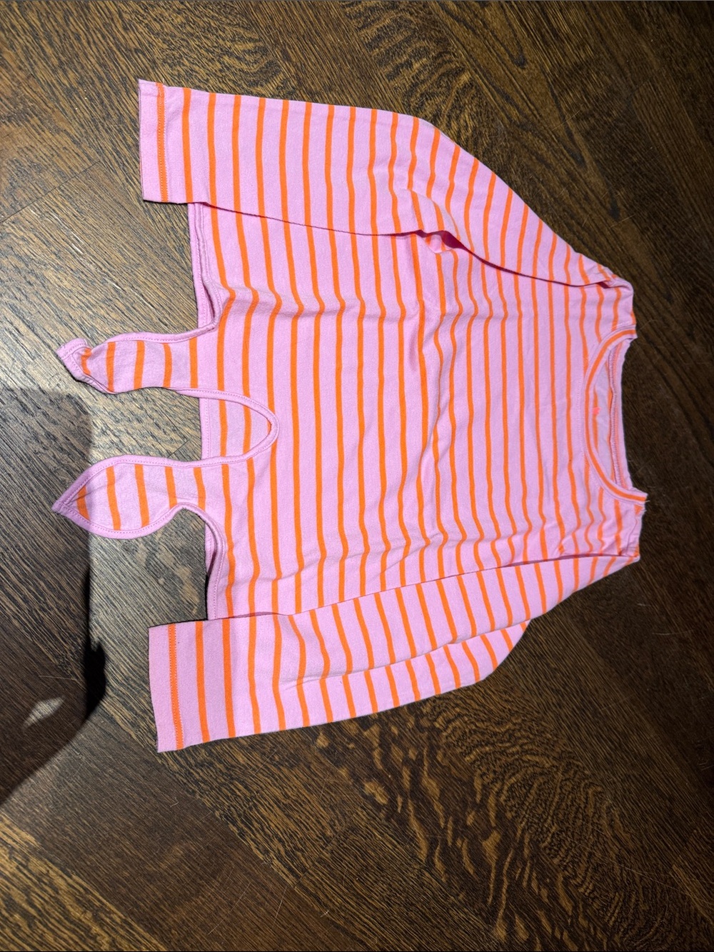 Crewcuts Pink and Orange Striped Tee